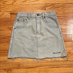 Boutique Japanese Brand GoodBai distressed light denim skirt